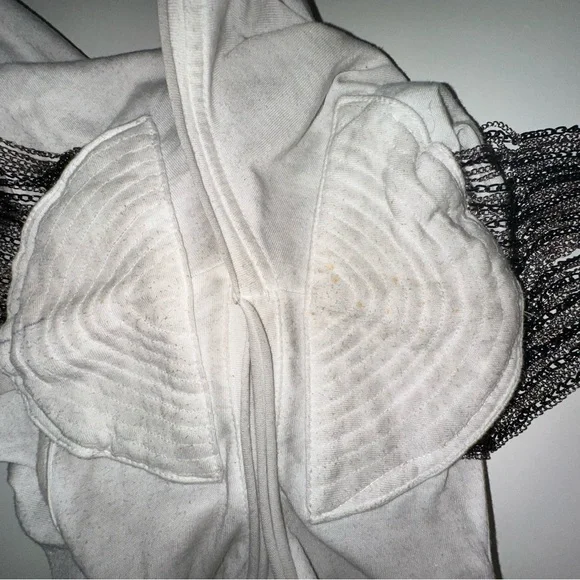 NWOT Vintage Zara Trafaluc Grey V-Neck Short Sleeve Chain Epaulette Tee M - Picture 7 of 16